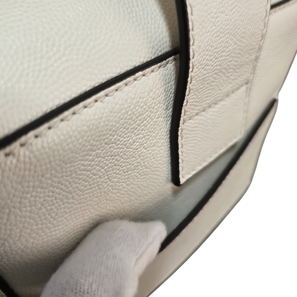 Ganni Leather Micro Crossbody Box Bag In Egret Color & Dustbag-Like New - Picture 5 of 17